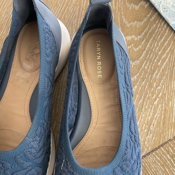 Taryn Rose Daisy Blue Knit Slip-on Comfort Shoes Size 39 - Picture 2 of 5